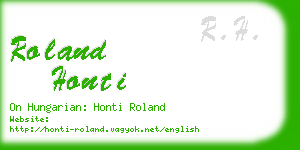 roland honti business card